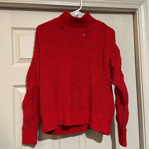 Maurices Mock Neck Velvet Sweater